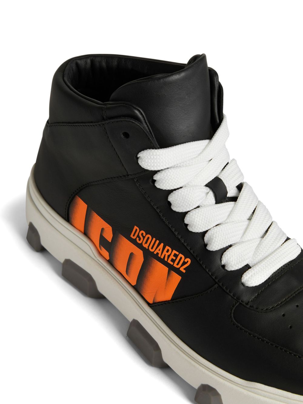 Shop Dsquared2 Logo-lettering High-top Sneakers In Black