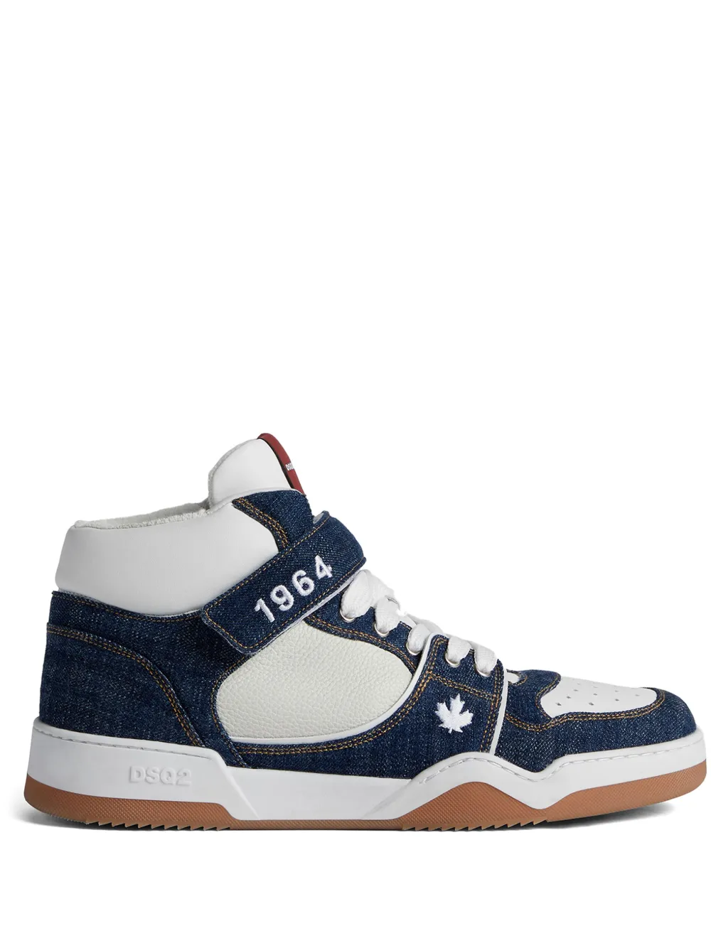 Dsquared2 Panelled Denim Sneakers In Blue