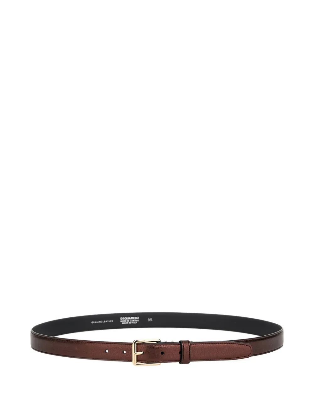 Dsquared2 Man Belt Bronze Size 39.5 Calfskin In Brown