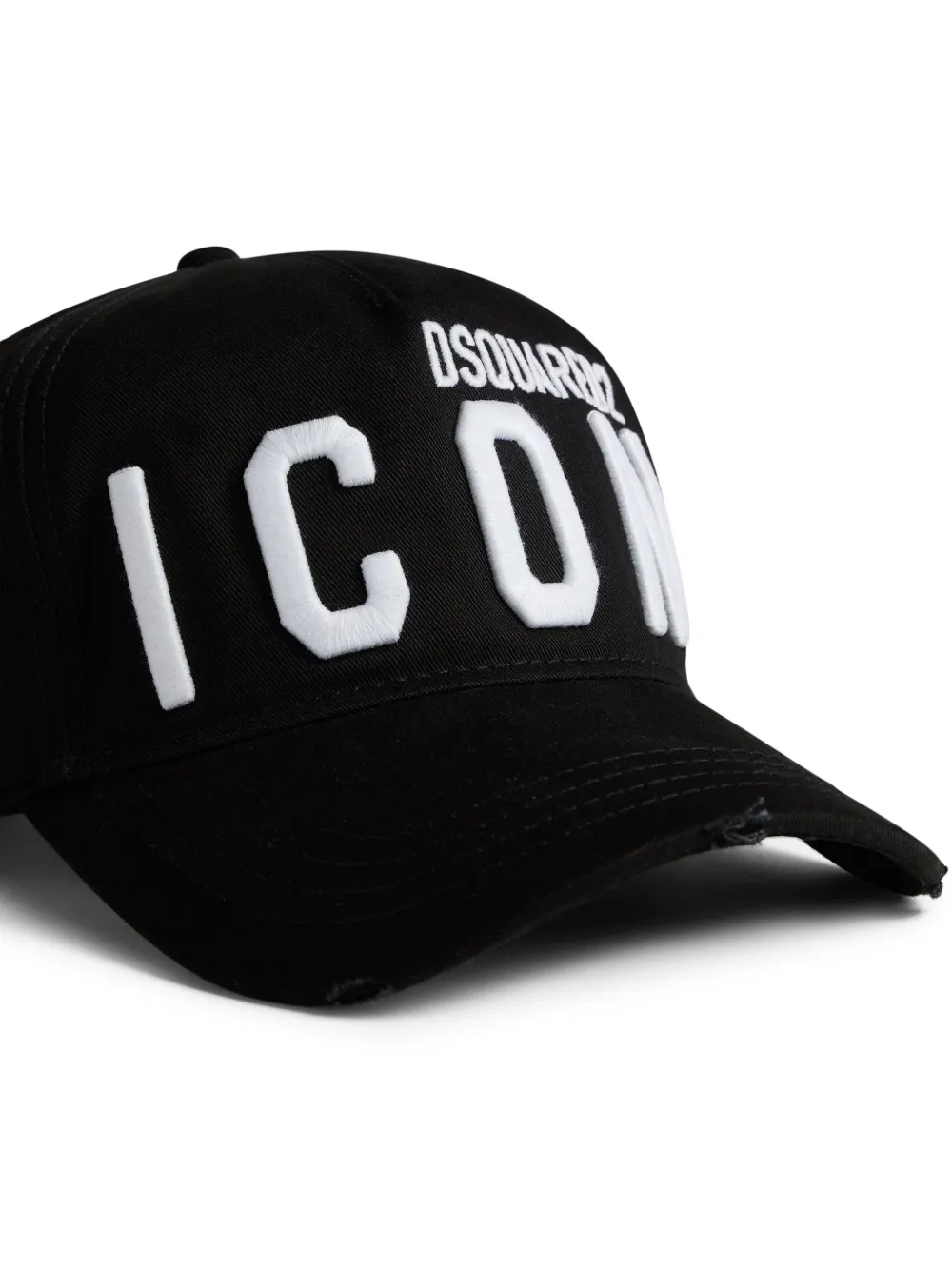 Dsquared2 D-squared2 Mans Black Cotton Gabardine Cap With Logo In Black