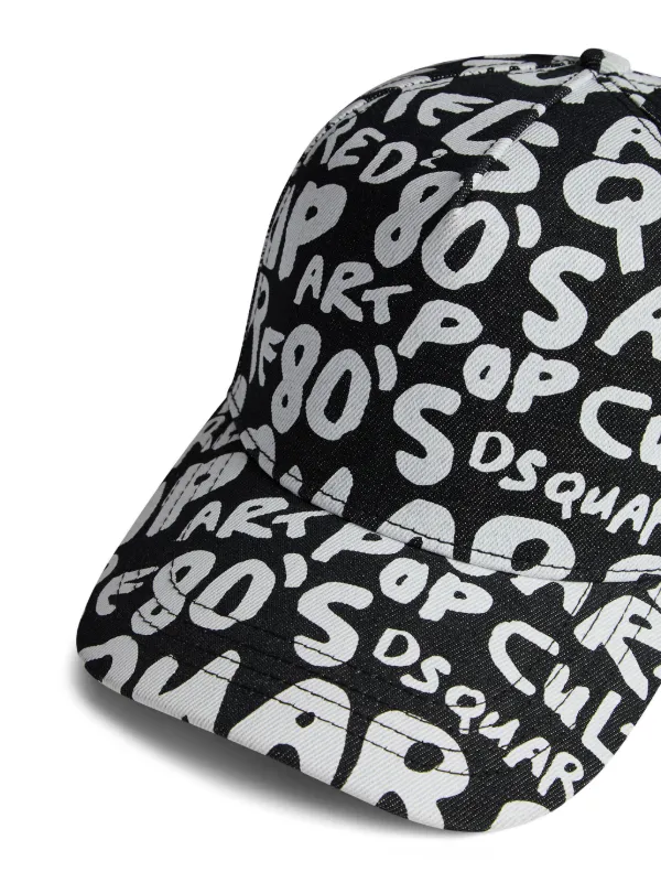 Dsquared cap black and white new arrivals
