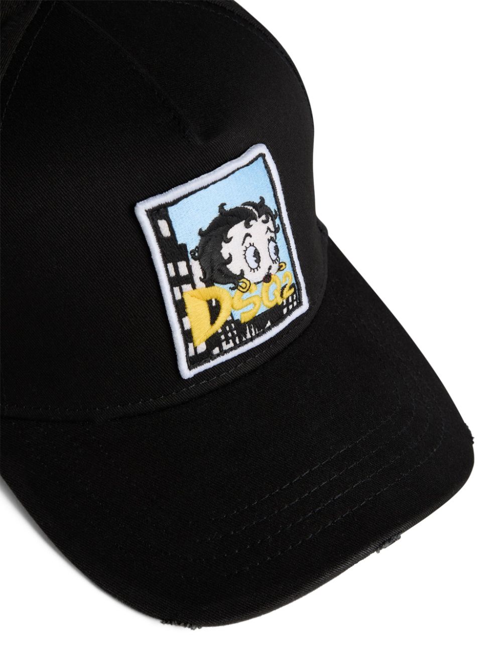 Shop Dsquared2 Betty Boop-appliqué Cap In Black