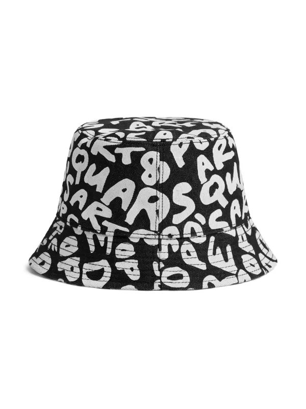 Mサイズ DSQUARED2 ロゴ黒 バケット ハット