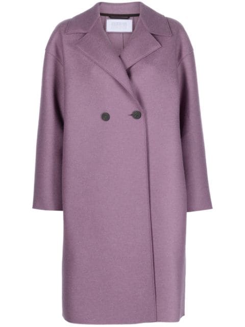 Harris Wharf London double-breasted buttoned wool coat