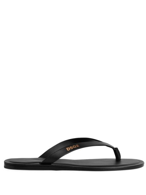 Dsquared2 leather flip flops