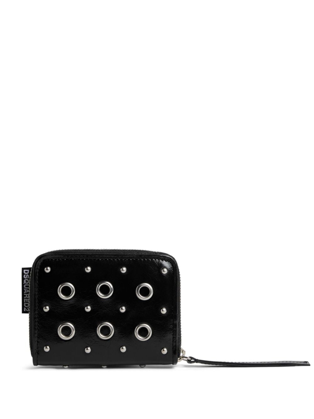 Shop Dsquared2 Eyelet-detail Leather Wallet In Black