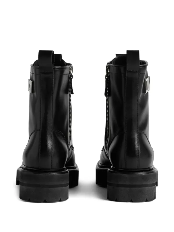 DSQUARED2 Iconプレート コンバットブーツ | ブラック | FARFETCH JP