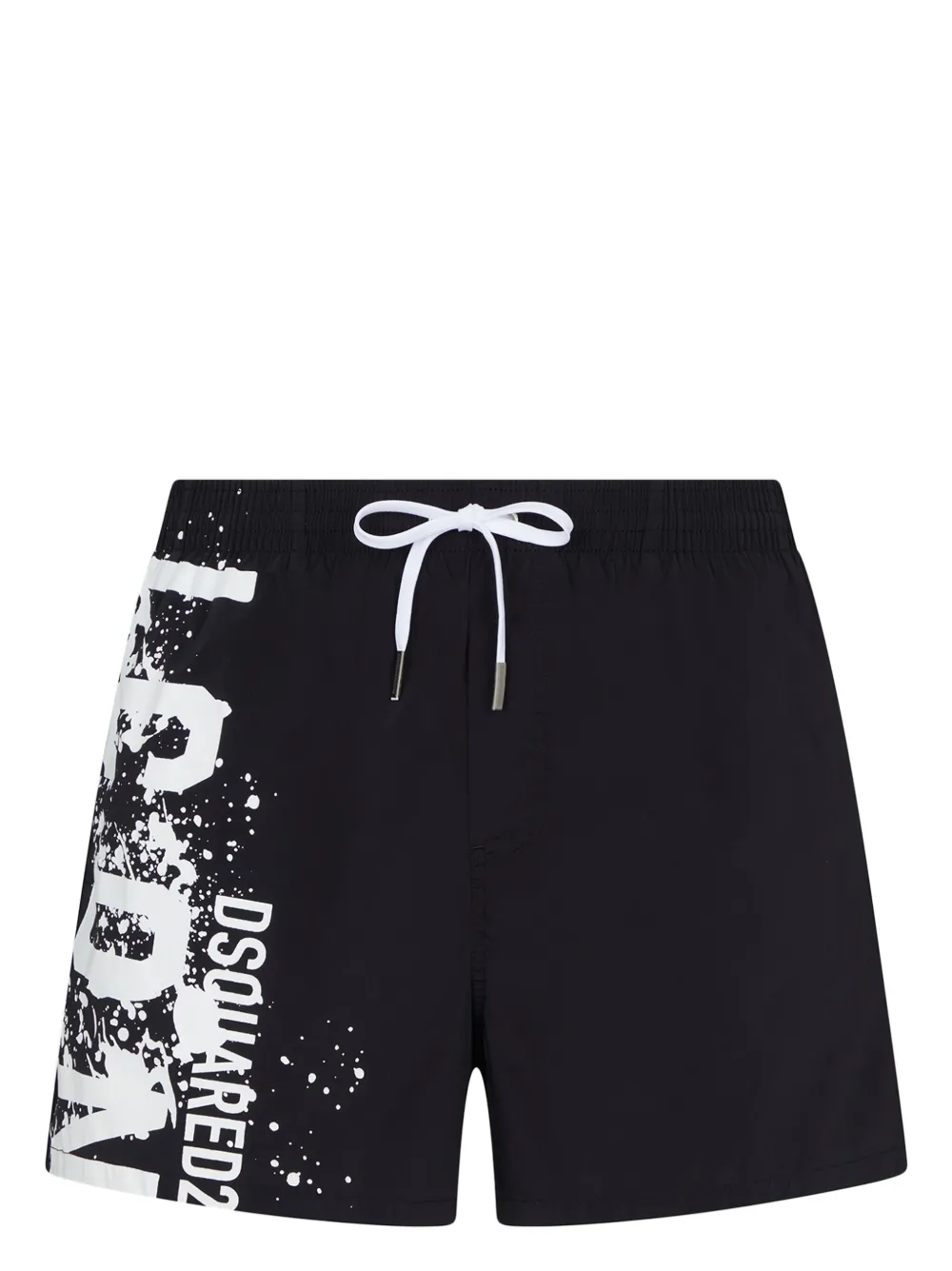 Dsquared2 Logo-print Swim Shorts In Black