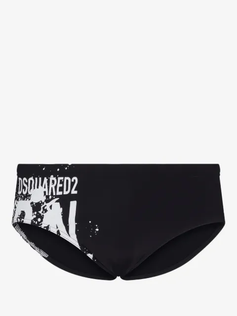 DSQUARED2 logo-print swim trunks