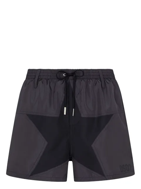 DSQUARED2 shorts de playa con panel en forma de estrella
