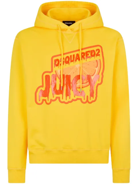 DSQUARED2 hoodie en coton à imprimé graphique
