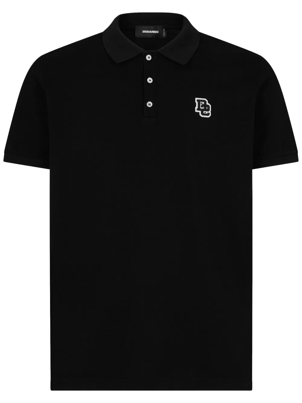 Shop Dsquared2 Logo-appliqué Polo Shirt In Black