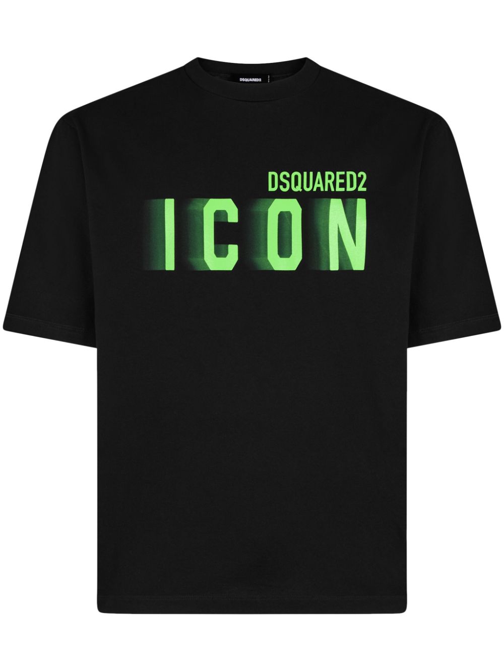 Dsquared2 Blurred Logo-print T-shirt In Black