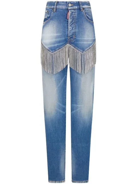 DSQUARED2 Schmale Jeans mit Strass