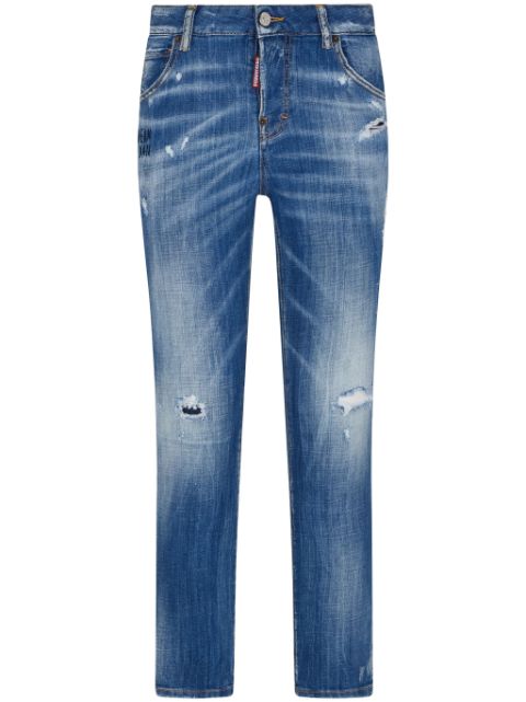 DSQUARED2 ripped straight-leg jeans Women