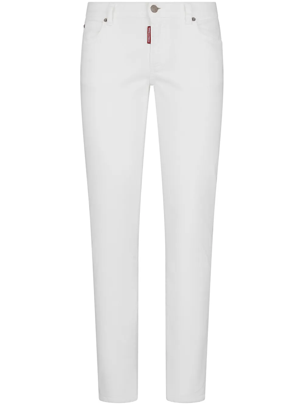 low-rise slim-cut jeans