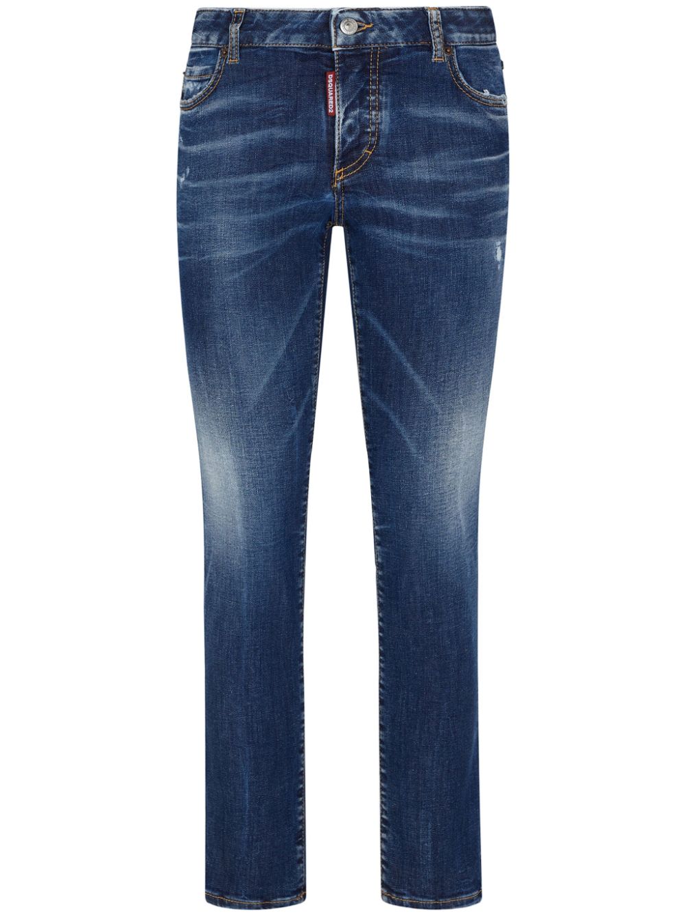 Shop Dsquared2 Faded Slim-cut Jeans In Blue