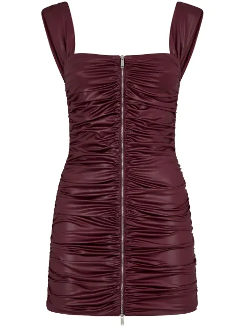 DSQUARED2 ruched zip-up minidress
