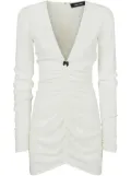 DSQUARED2 V-neck gathered minidress - White