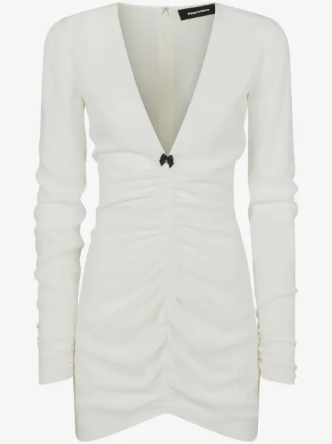 DSQUARED2 V-neck gathered minidress