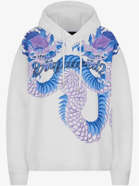 DSQUARED2 graphic-print cotton hoodie