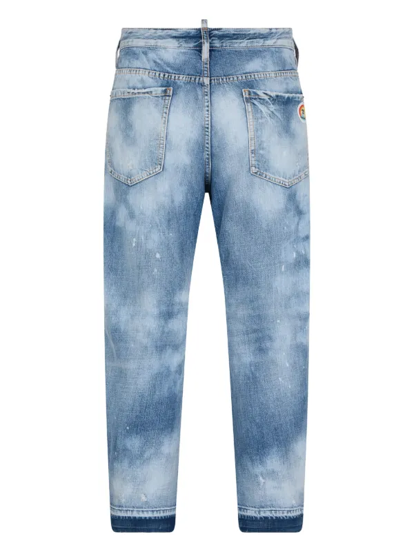 DSQUARED2 ブリーチ スリムジーンズ | ブルー | FARFETCH JP