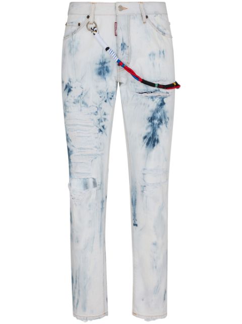 DSQUARED2 distressed straight-leg jeans Men