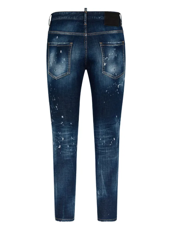 DSQUARED2 ダメージ スキニージーンズ | ブルー | FARFETCH JP