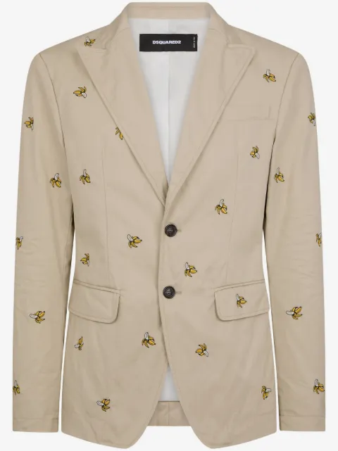 DSQUARED2 banana-print blazer