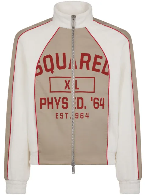 DSQUARED2 chamarra con logo estampado y paneles