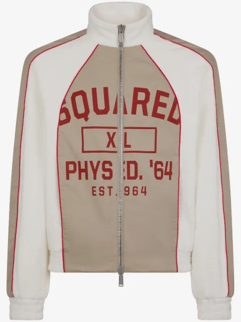 DSQUARED2 chamarra con logo estampado y paneles