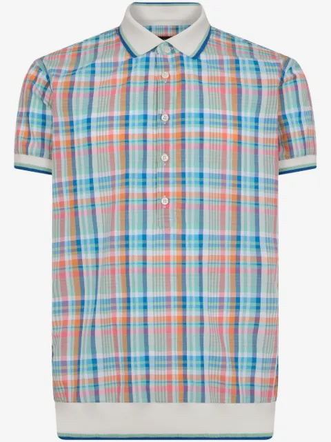 DSQUARED2 logo-print checked polo shirt