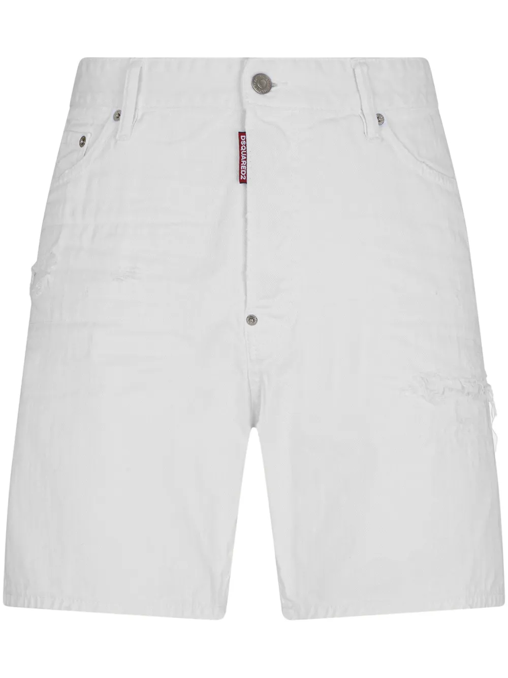 Dsquared2 Bermuda con logo White Bull - Bianco