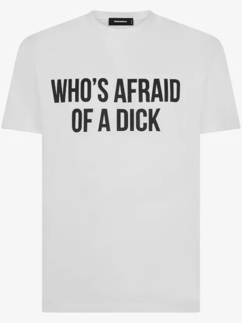 DSQUARED2 t-shirt en coton à slogan imprimé