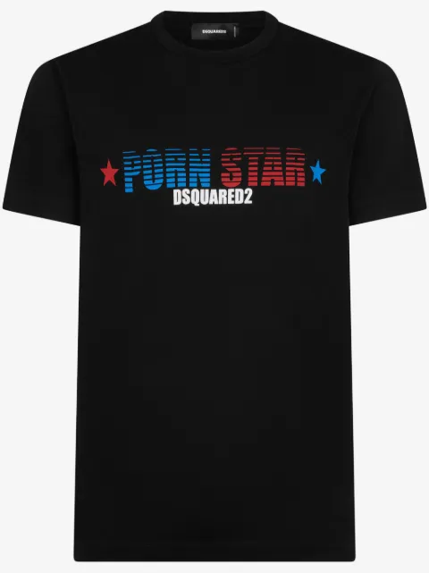 DSQUARED2 playera con eslogan estampado