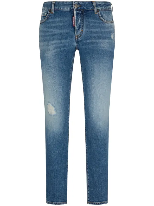 Jean cigarette à patch logo - DSQUARED2 - Modalova