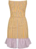 DSQUARED2 striped flared minidress - Yellow