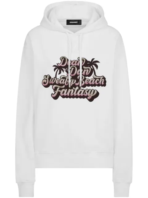 DSQUARED2 graphic-print cotton hoodie
