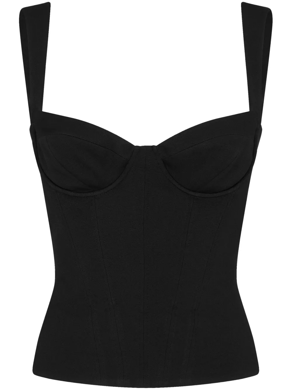 Dsquared2 Corset-style Logo-plaque Top In Black