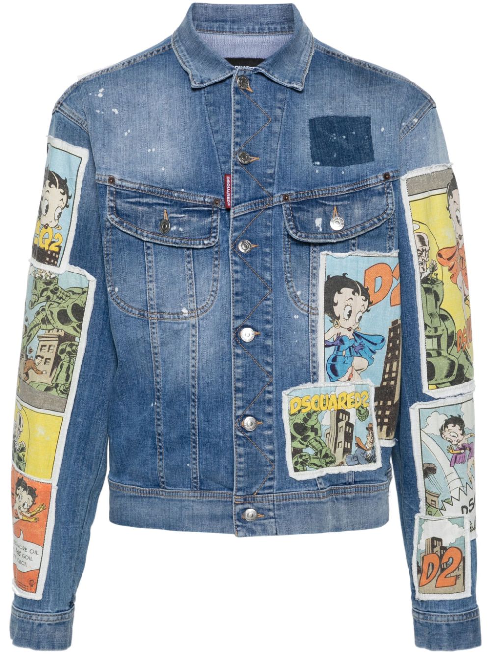 Betty Boop patchwork denim jacket