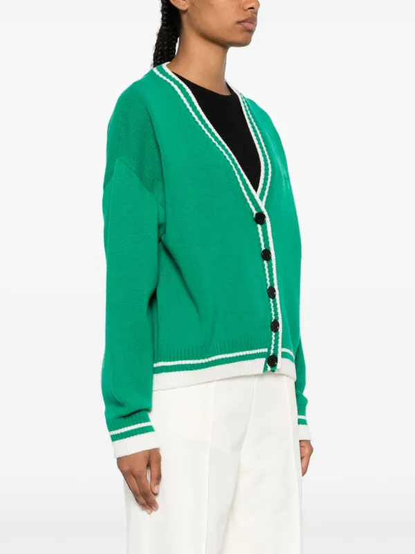 消費税無し ストライプエッジ MSGM カーディガン JP FARFETCH | グリーン | トップス
