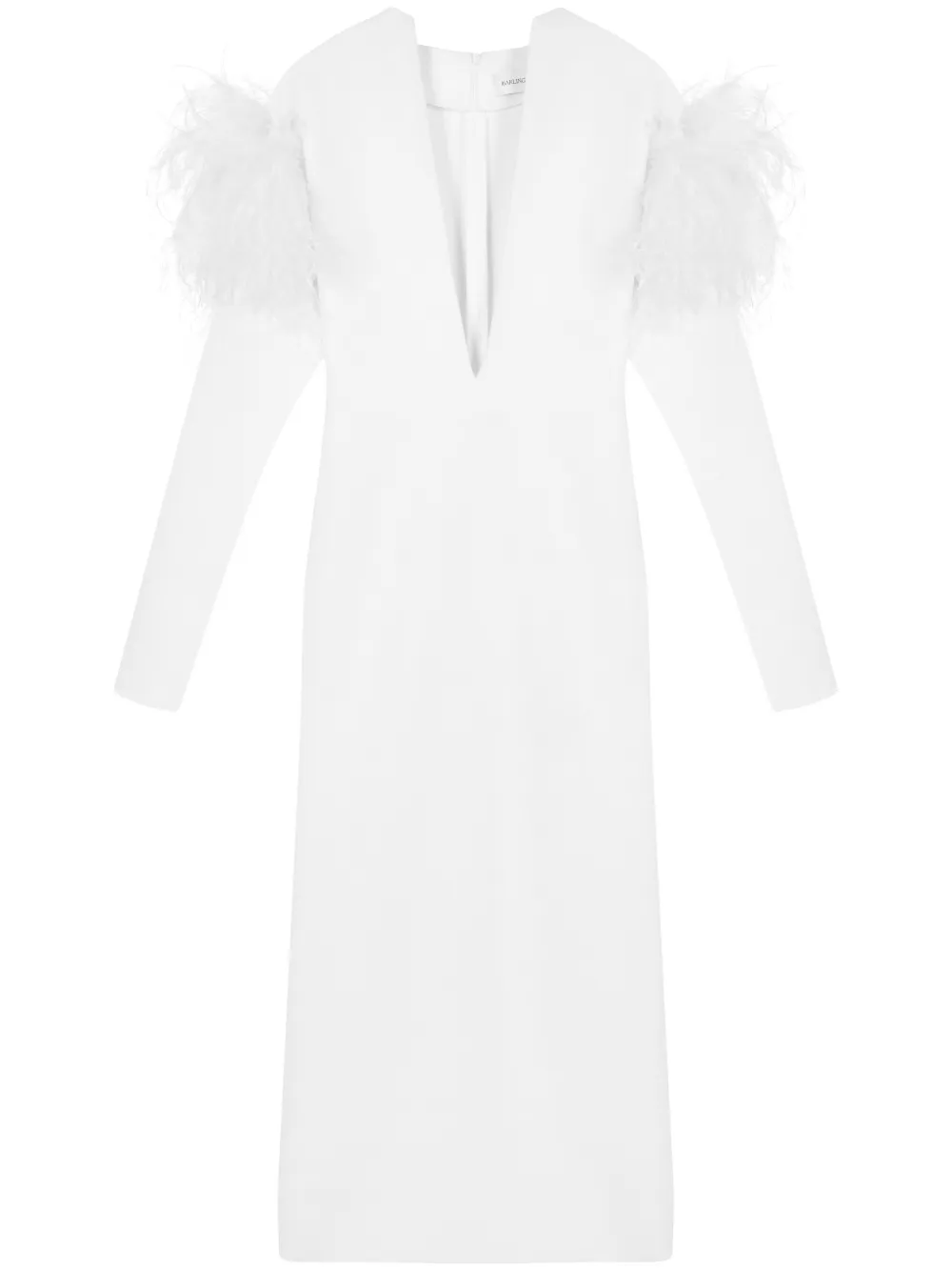 16Arlington Runa feathertrimmed Maxi Dress Farfetch