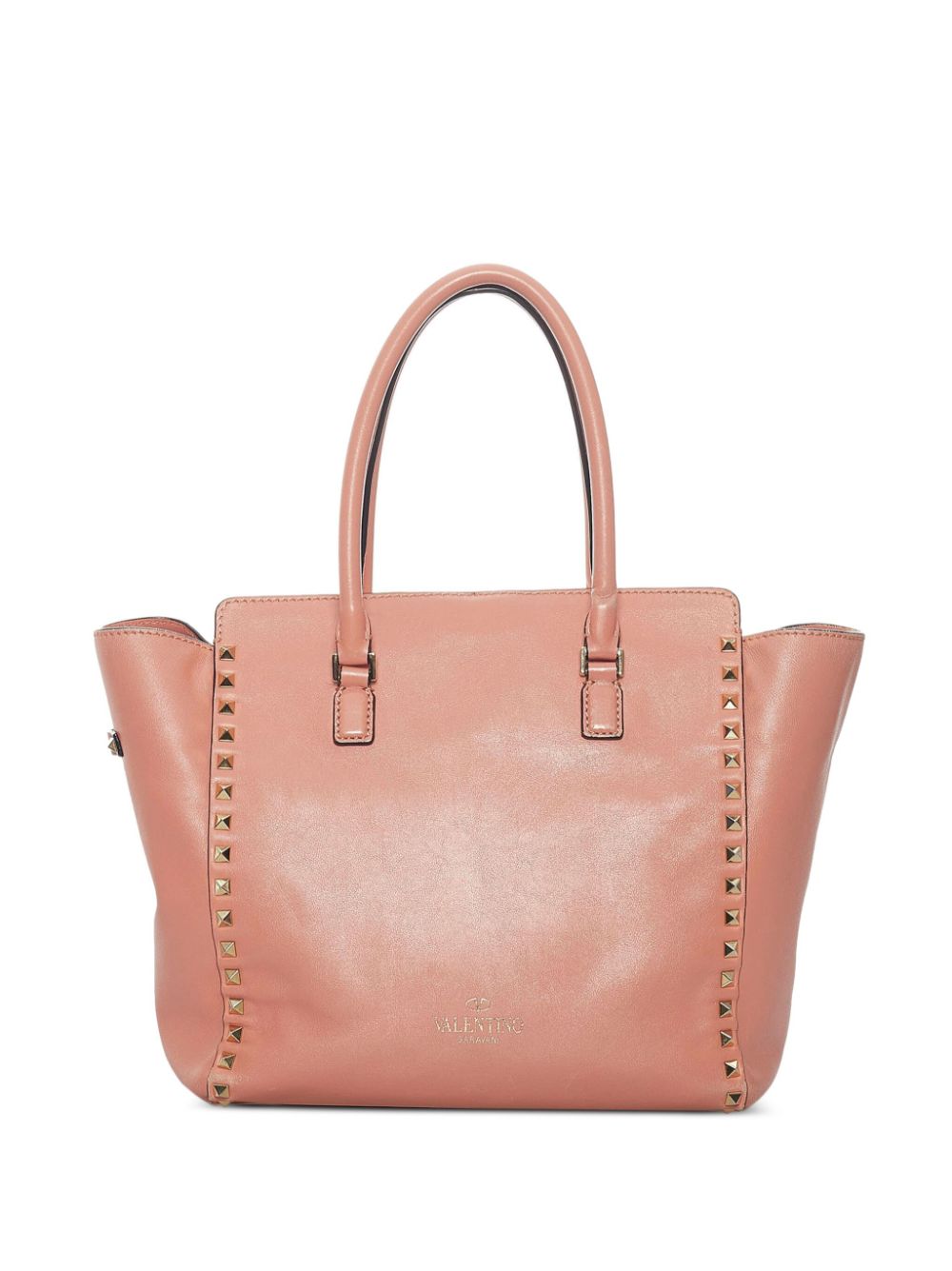 Valentino Garavani Pre-Owned Rockstud leather tote bag - Roze