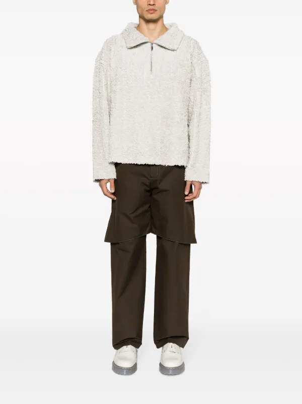 Craig Green half-zip loopback-knit Jumper | Neutrals | FARFETCH IN