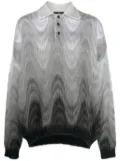 ETRO abstract-print brushed-effect jumper - Grey