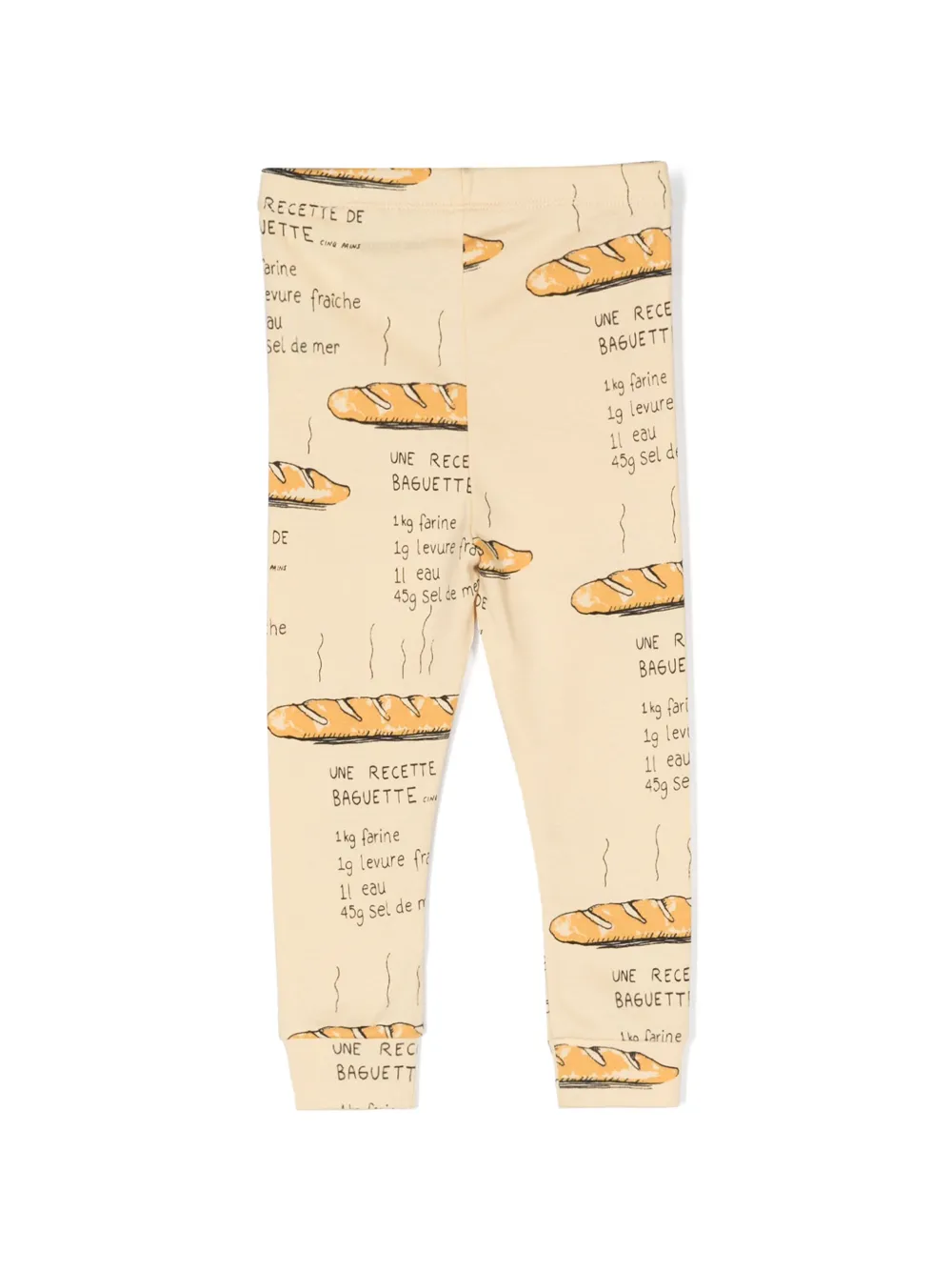 Mini Rodini Baguette-print organic cotton leggings - Beige