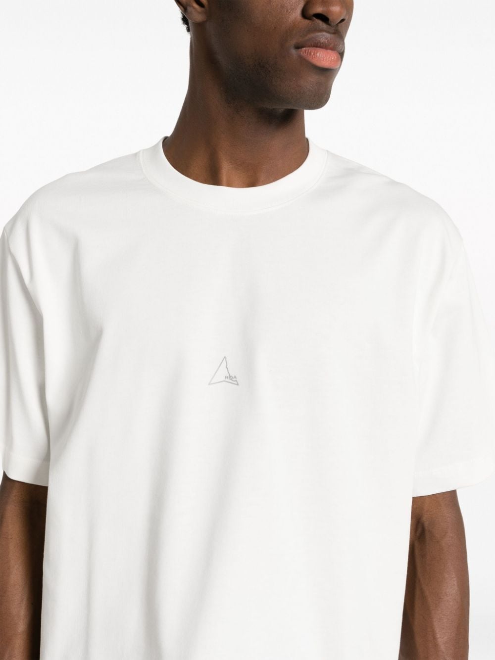 Shop Roa Logo-print Cotton T-shirt In 白色