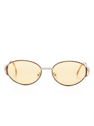 Fendi Eyewear モノグラム オーバルフレーム サングラス - Farfetch