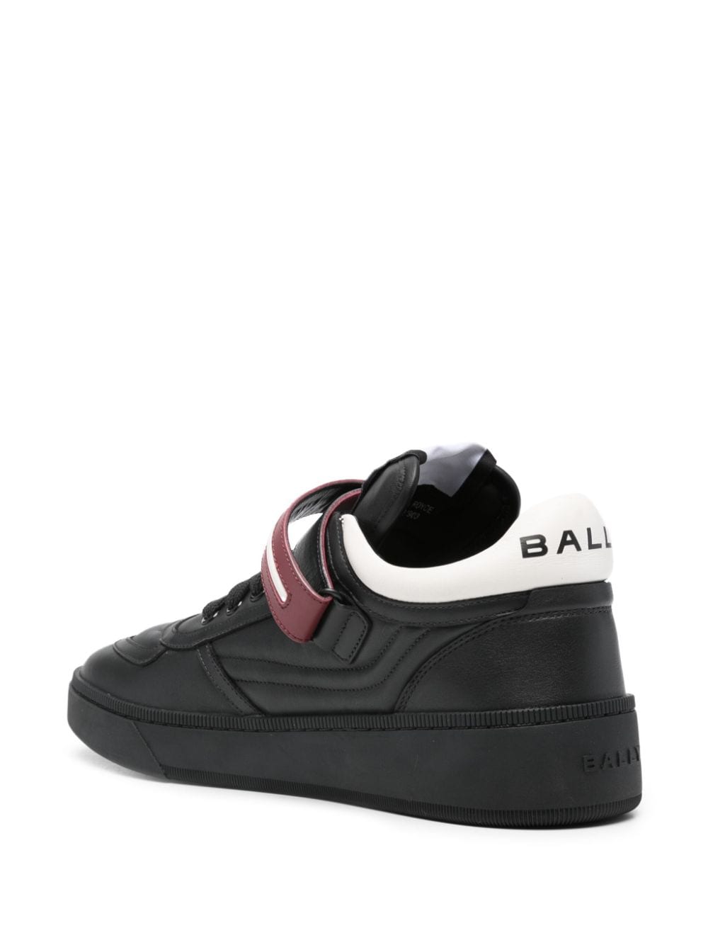 Shop Bally Touch-strap Leather Sneakers In Schwarz