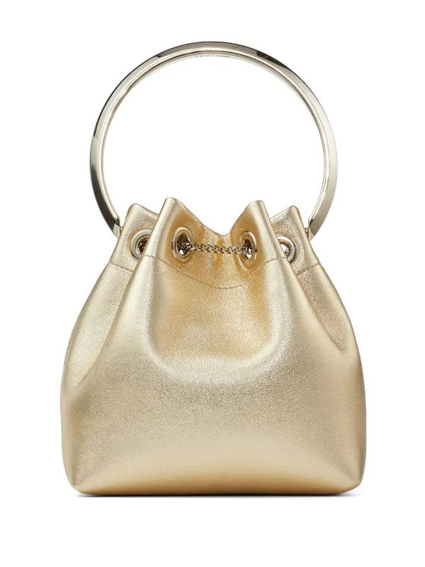 新着 JIMMY CHOO ボンボンラフィアバケットバッグ ゴールド Jimmy Choo Bon Bon バケットバッグ | ゴールドトーン | FARFETCH JP